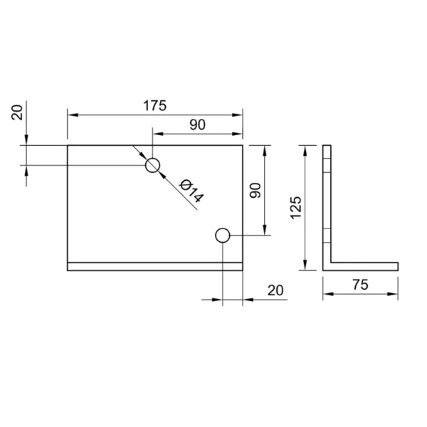 LH Single Eaves Beam Angle (Timber)