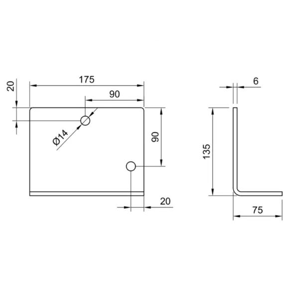 Timber Single Eaves Beam Bracket L_H