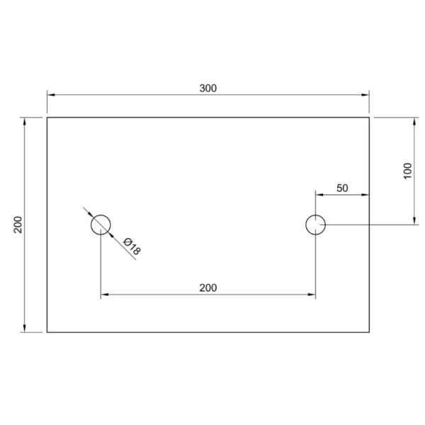 300x200x12mm Base Plate Structural Steel Components