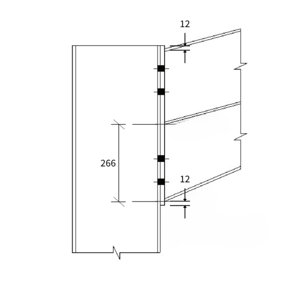 254 x 146 x 31 Eaves End Plate Structural Steel Components