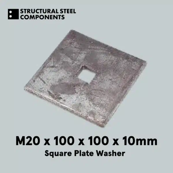 M20 x 100 x 100 x 10mm Square Plate Washer - Image 2