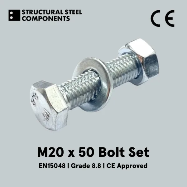 M20 x 50mm Bolt Set (CE Marked) - Image 2